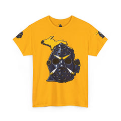 🔥 PUCKFACE Michigan Hockey Mask T‑Shirt — Retro Goalie Mask Michigan Pride Tee