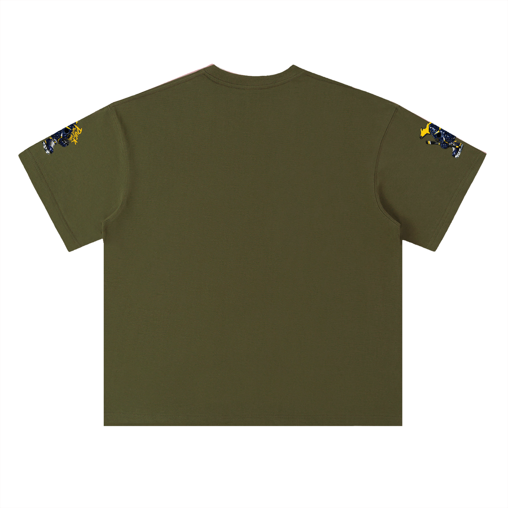 *Hot item* Michigan PUCKFACE Heavyweight Drop Shoulder Cotton T-Shirt