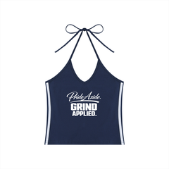 Pride aside Grind applied. Women's Color Block Halter Crop Tank Top
