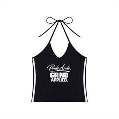 Pride aside Grind applied. Women's Color Block Halter Crop Tank Top