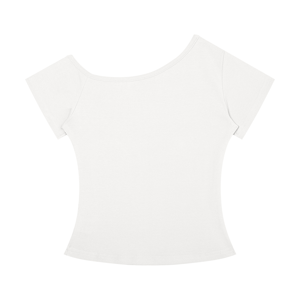 PUCKFACE Women’s Off-the-Shoulder T-Shirt