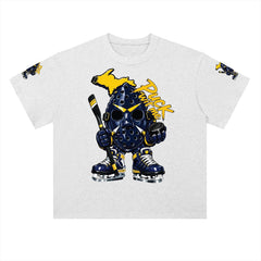 Hot item* Michigan PUCKFACE Heavyweight Drop Shoulder Cotton T-Shirt