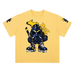 Hot item* Michigan PUCKFACE Heavyweight Drop Shoulder Cotton T-Shirt