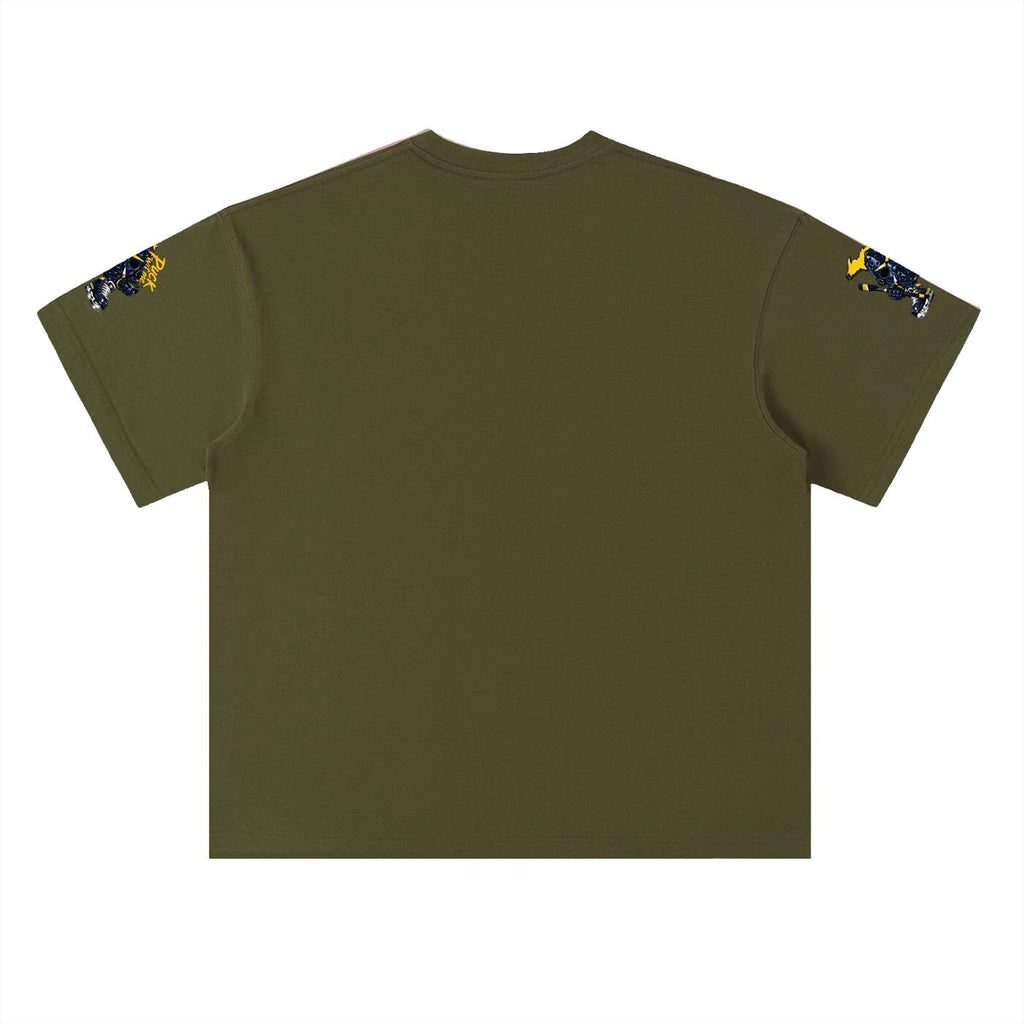 Hot item* Michigan PUCKFACE Heavyweight Drop Shoulder Cotton T-Shirt