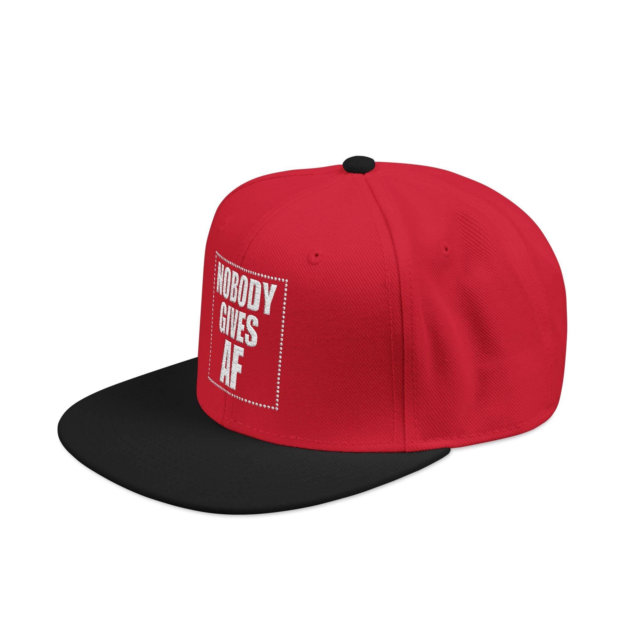 Snapback Hat  "Nobody Gives AF" Embroidered Streetwear Cap