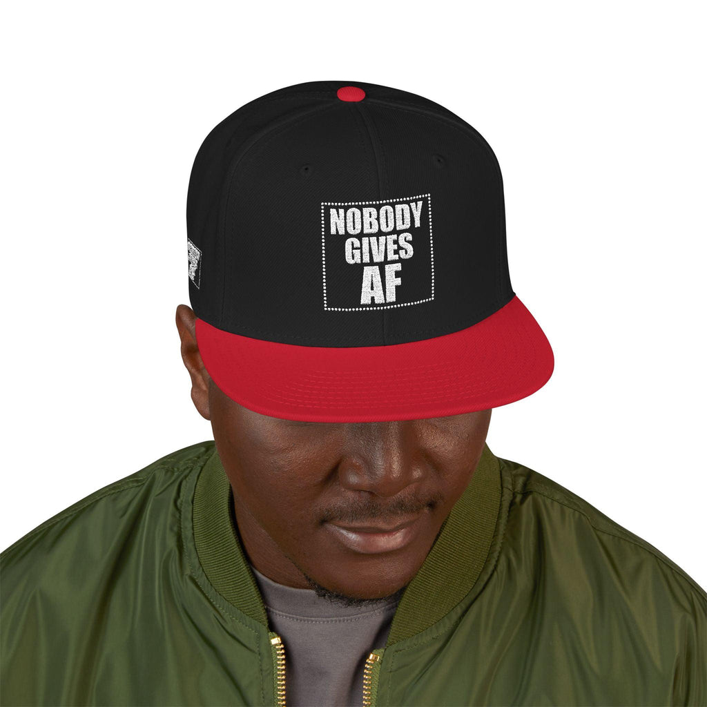 Snapback Hat  "Nobody Gives AF" Embroidered Streetwear Cap