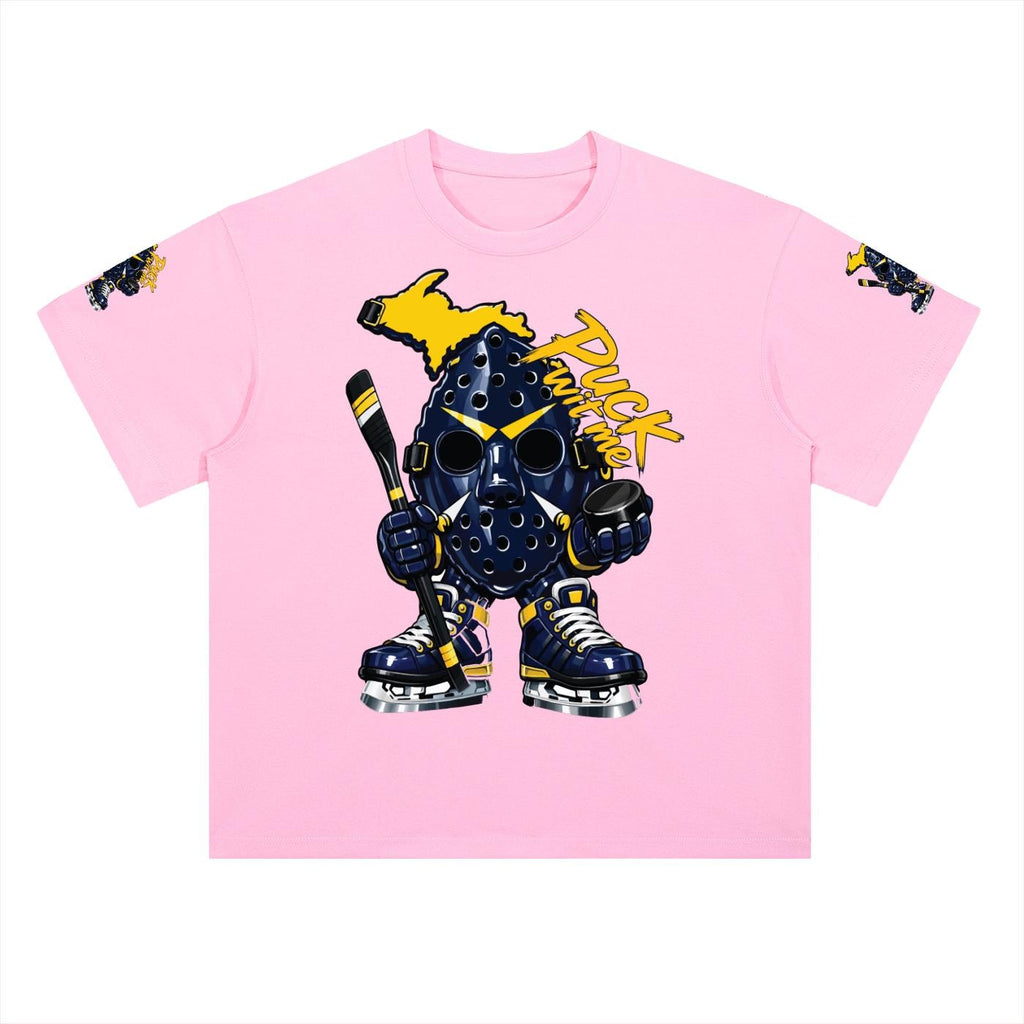 Michigan PUCKFACE Heavyweight Drop Shoulder Cotton T-Shirt