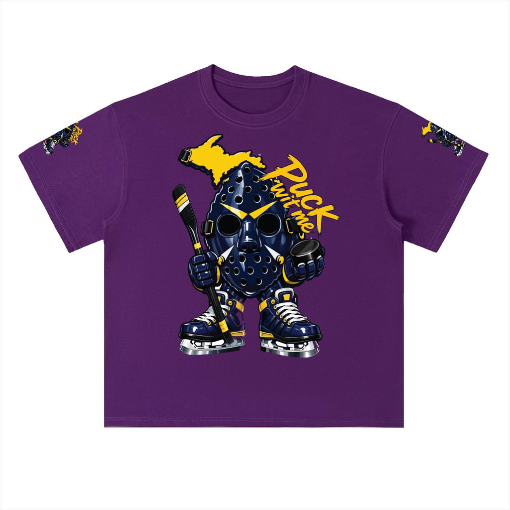 Michigan PUCKFACE Heavyweight Drop Shoulder Cotton T-Shirt