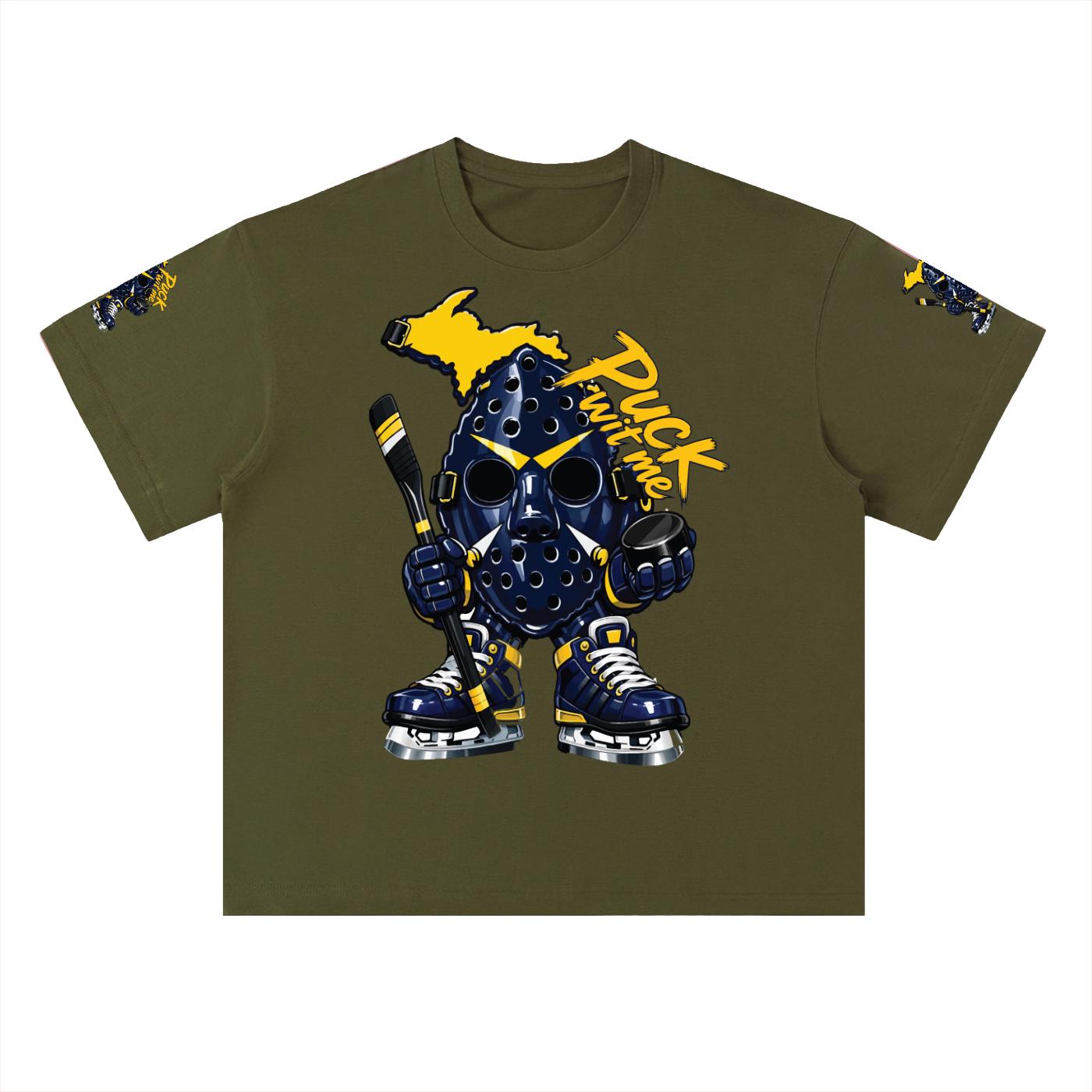 Michigan PUCKFACE Heavyweight Drop Shoulder Cotton T-Shirt
