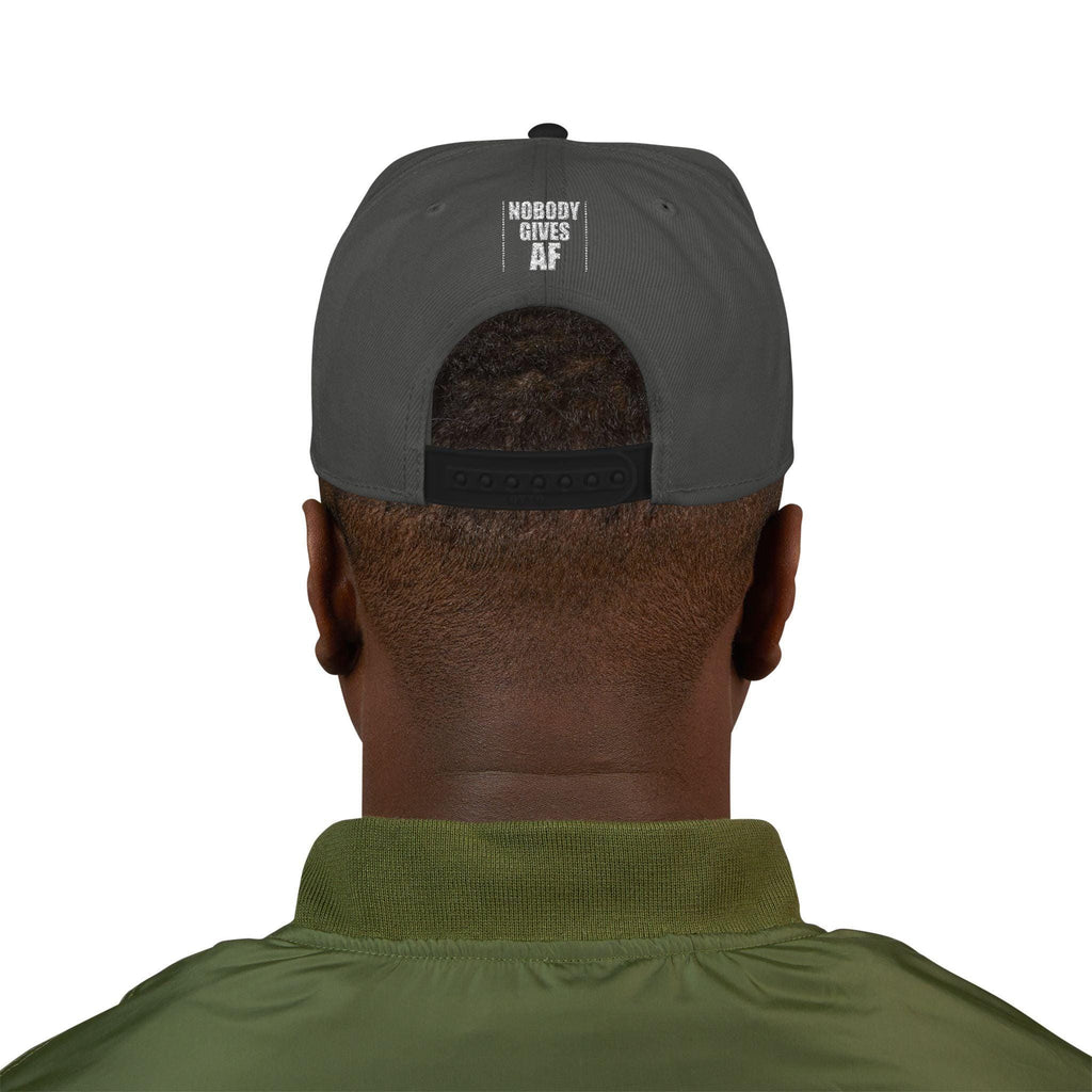 Snapback Hat  "Nobody Gives AF" Embroidered Streetwear Cap
