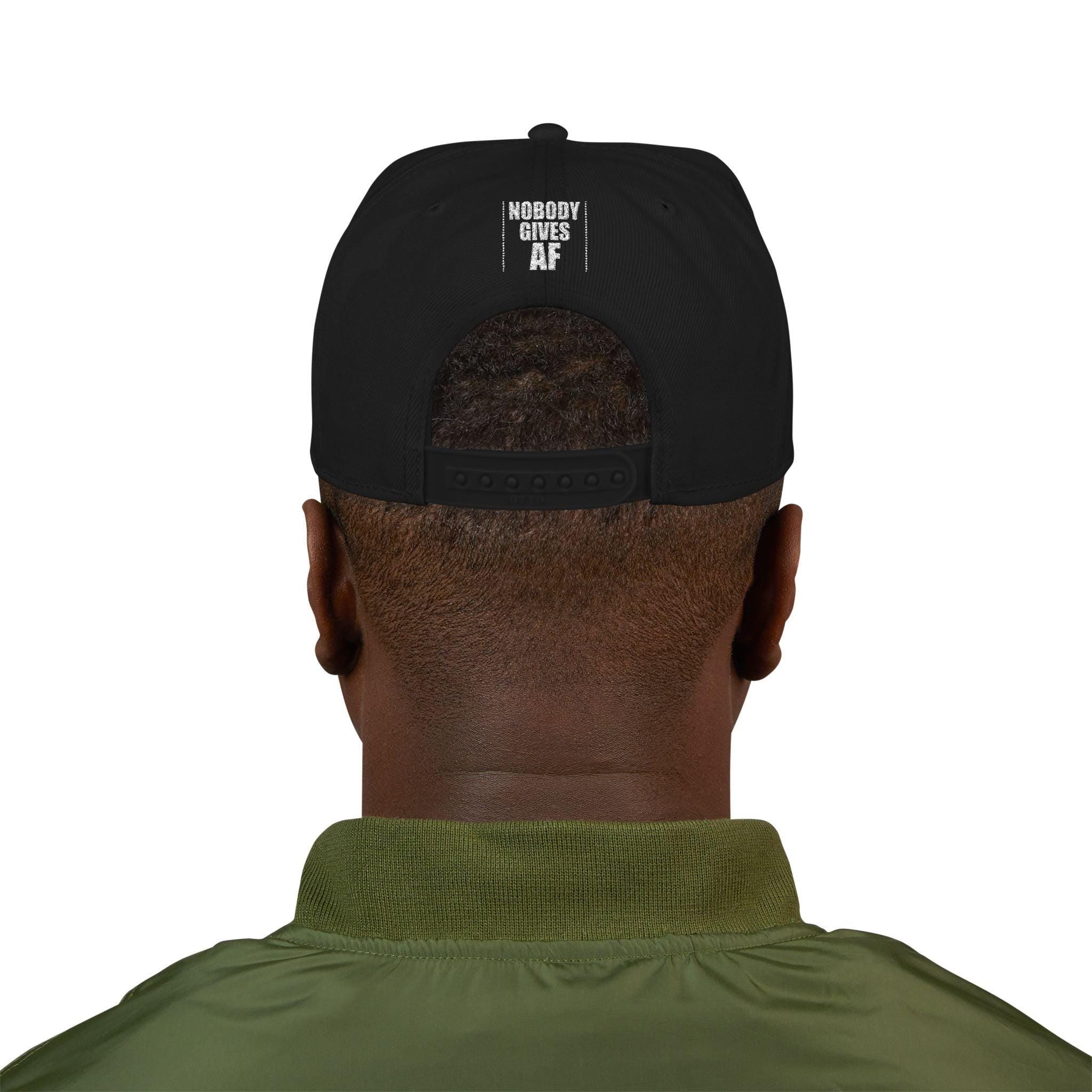 Snapback Hat  "Nobody Gives AF" Embroidered Streetwear Cap