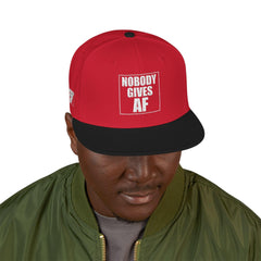 Snapback Hat  "Nobody Gives AF" Embroidered Streetwear Cap