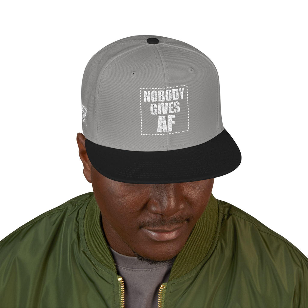 Snapback Hat  "Nobody Gives AF" Embroidered Streetwear Cap